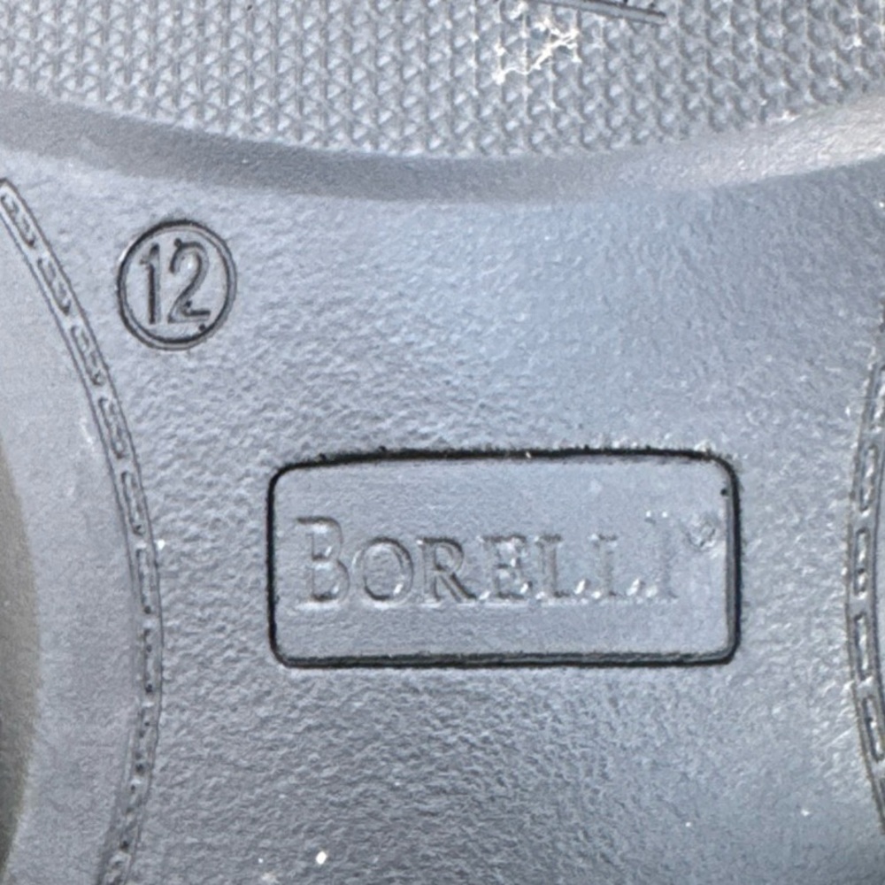 Borelli Men's Black Slip-On Leather Dress Shoes - Picture 7 of 7